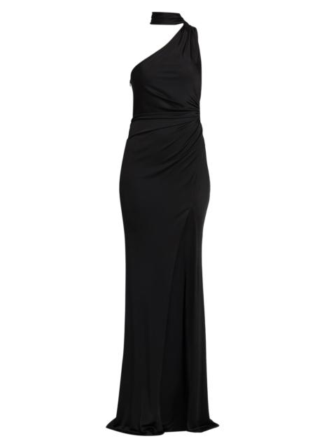TOM FORD Women's Choker One-Shoulder Sheath Gown - Black
