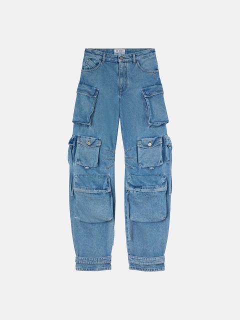 THE ATTICO ''FERN'' WASHED BLUE LONG PANTS