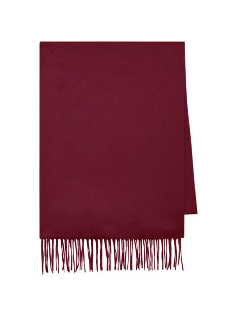 GABRIELA HEARST Blaine Fringe Scarf in Bordeaux Brushed Silk Cashmere