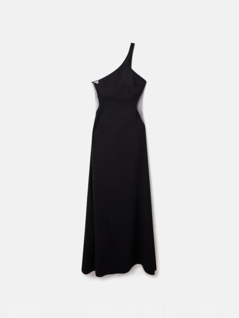 Stretch Cady One-Shoulder Dress