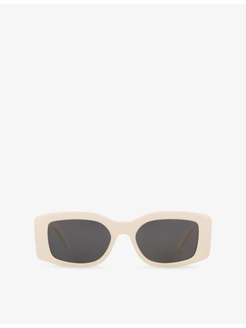 CELINE CL40282U Triomphe Rectangle-Frame Acetate Sunglasses