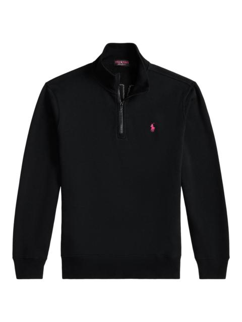Polo Ralph Lauren Men's Logo Cotton-Blend Quarter-Zip Sweatshirt - Polo Black