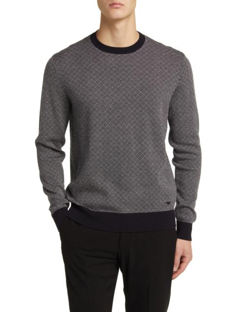 Geometric Jacquard Virgin Wool Sweater