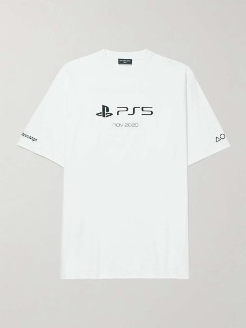 + PlayStation Printed Cotton-Jersey T-Shirt