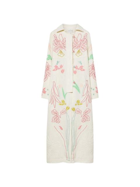 forte_forte floral embroidered coat