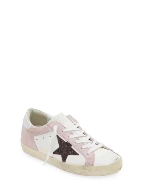 Super-Star Low Top Sneaker in White/Pink