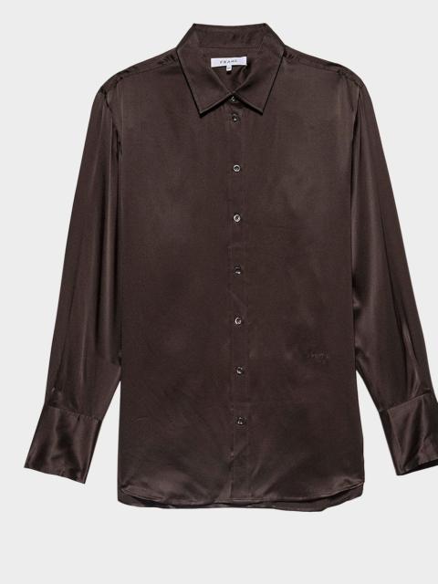 FRAME The Oversized Silk Shirt