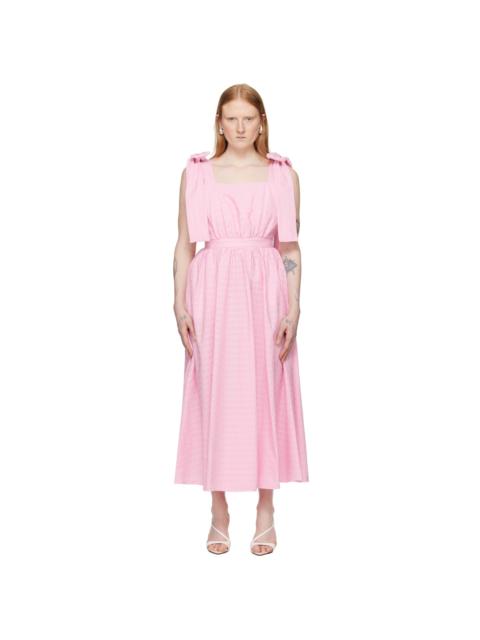 MSGM Pink Bow Maxi Dress