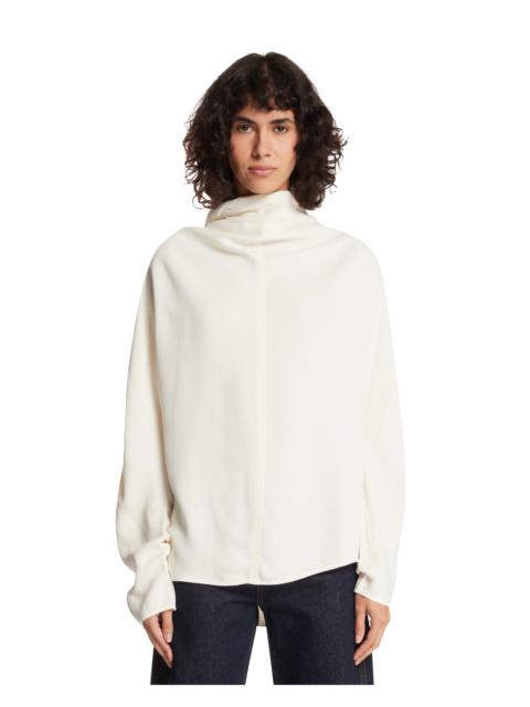 TOTEME White Viscose Blouse With Scarf Neckline
