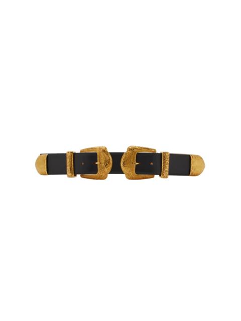 DÉHANCHE The Midas Leather Belt black