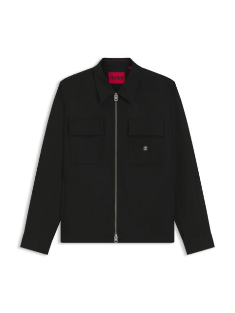 HUGO OVERSIZED-FIT SHIRT WITH ZIPPER CLOSURE