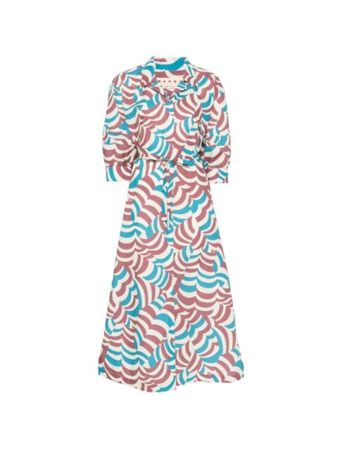 Marni printed midi dress