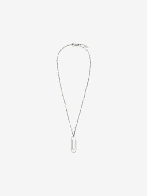 Off-White strass-set paperclip necklace