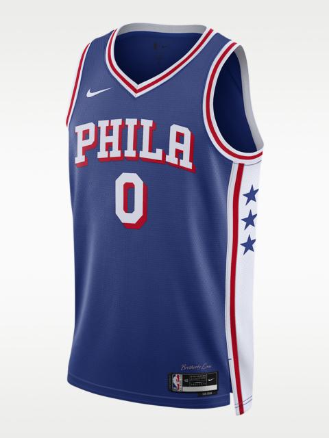 Nike Tyrese Maxey Philadelphia 76ers 2023/24 Icon Edition Nike Men's Dri-FIT NBA Swingman Jersey
