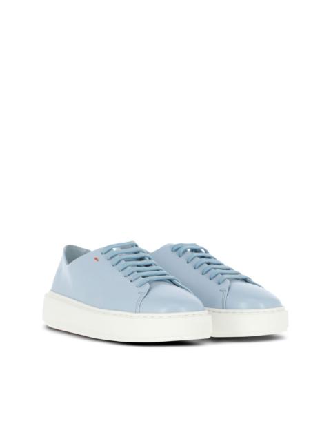 Santoni Fuzz 3 lace-up platform pumps