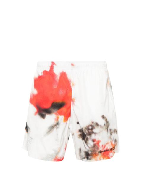 Alexander McQueen Obscured Flower swim shorts