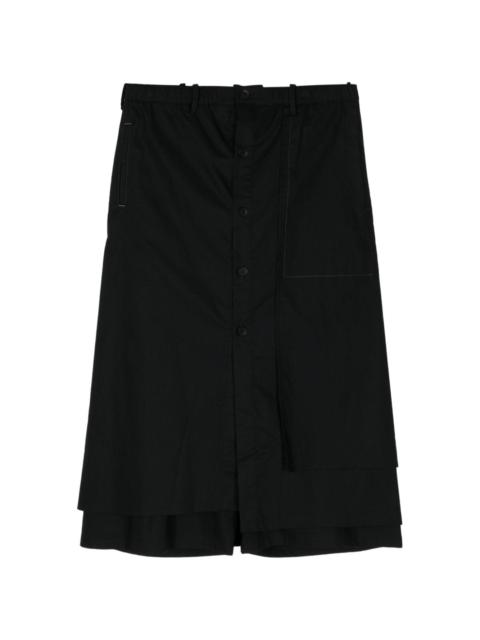 Yohji Yamamoto wrap cropped trousers