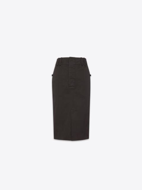 SAINT LAURENT pencil skirt in cotton