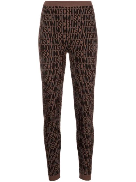Moschino logo-jacquard leggings