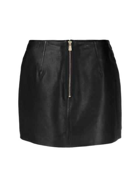 leather mini skirt