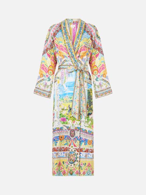 CAMILLA LONG ROBE WITH FLARED SLEEVE