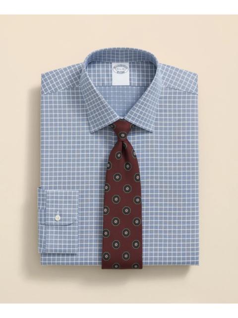 Brooks Brothers Stretch Supima® Cotton Non-Iron Textured Dobby Ainsley Collar, Graph Check Dress Shirt