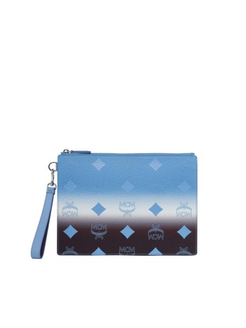 MCM gradation wristlet pouch