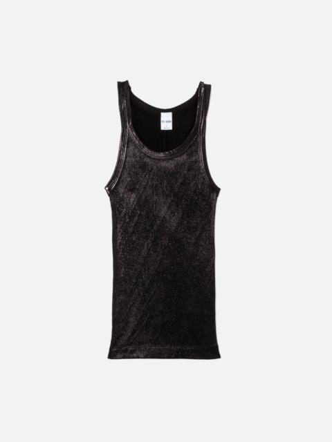 RE/DONE Foil Ribbed Tank - Black Foil