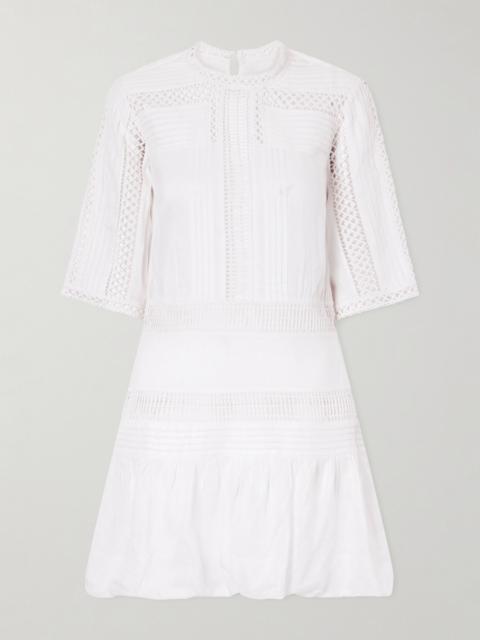 Isabel Marant Étoile Paige Lace-trimmed Woven Mini Dress