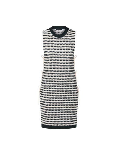 Louis Vuitton Striped Lace Knit Open Dress