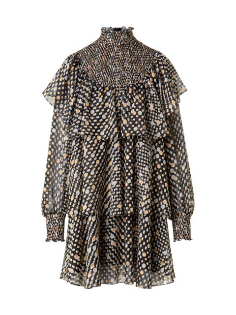 AKRIS Women's Polka Dot Devoré Crêpe De Chine Ruffle Minidress
