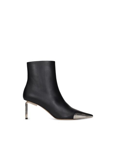 Off-White metal-cap stiletto ankle boots