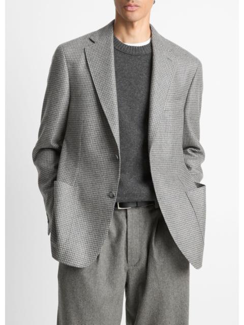 Vince Houndstooth Cashmere Relaxed Sport Coat