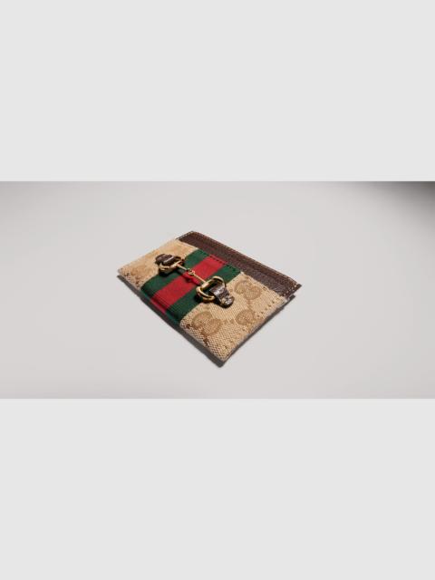 GUCCI Gucci Horsebit Web card case
