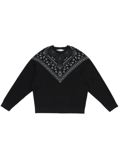 bandana-print crew-neck jumper