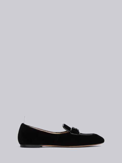 Thom Browne Velvet 3-Bow Loafer