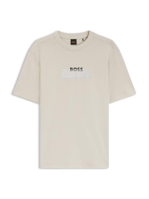 BOSS COTTON-JERSEY T-SHIRT WITH LOGO ARTWORK