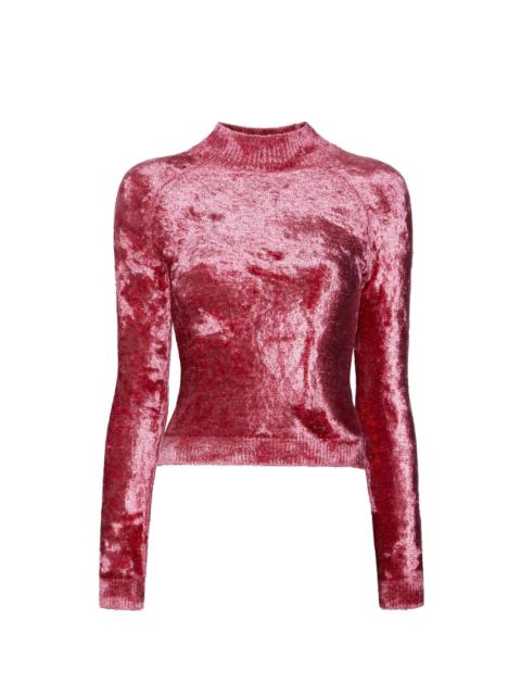 Velvet Raglan Long Sleeve Top