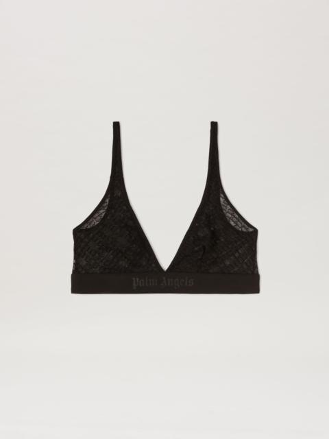 Palm Angels Lace Classic Logo Triangle Bra