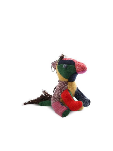 The Elder Statesman patchwork horse keyring