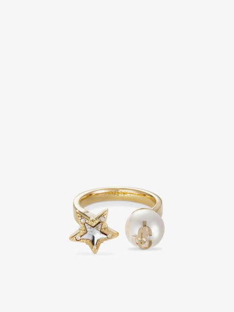 JC Star Pearl Ring
Gold-Finish Metal Ring with Crystal Star and Pearl