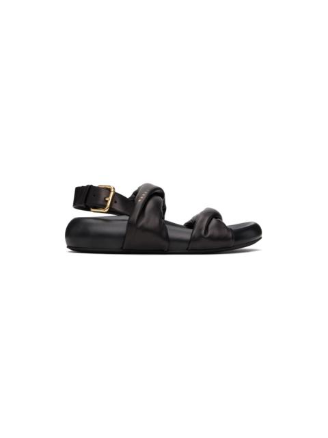 Marni Black Back Buckle Sandals