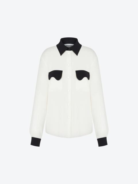 Moschino MORPHED POCKETS ENVERS SATIN SHIRT