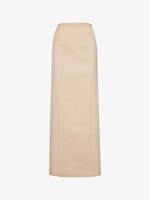 CHRISTOPHER ESBER Racquet mid-rise wool-blend maxi skirt