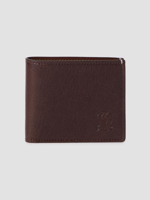 Brunello Cucinelli Men's Brushed Leather Wallet - Brown