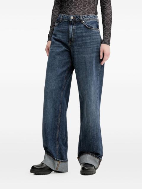 HUGO cuffed-hems cotton jeans