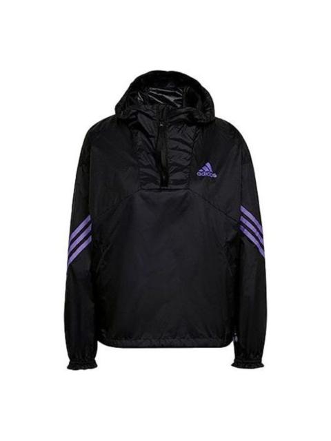 adidas (WMNS) adidas Back to Sport WIND.RDY Anorak Jacket 'Black Purple' H65722