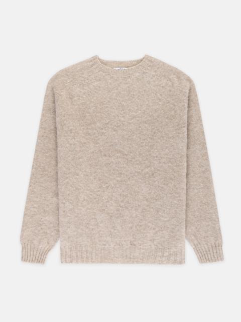 J. PRESS MADE-IN-SCOTLAND CREAM SHAGGY DOG SWEATER  - TRIM FIT