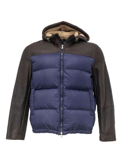 Brunello Cucinelli colour-block puffer jacket