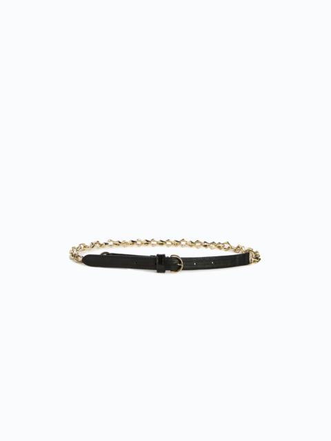 PINKO BELT WITH CHAIN INSERT, 1.5 CM